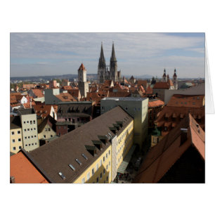 Cartão View Over Regensburg, Alemanha