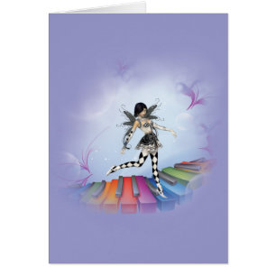 Cartão Vignette Musical Keyboard Faerie