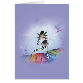 Cartão Vignette Musical Keyboard Faerie