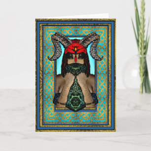 Cartão Viking Goddess Greeting Card