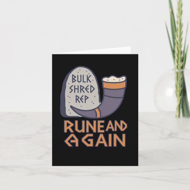 Cartão Viking Gym Rune E Ganhe Malhação Dizendo Para O Mú (Frente)