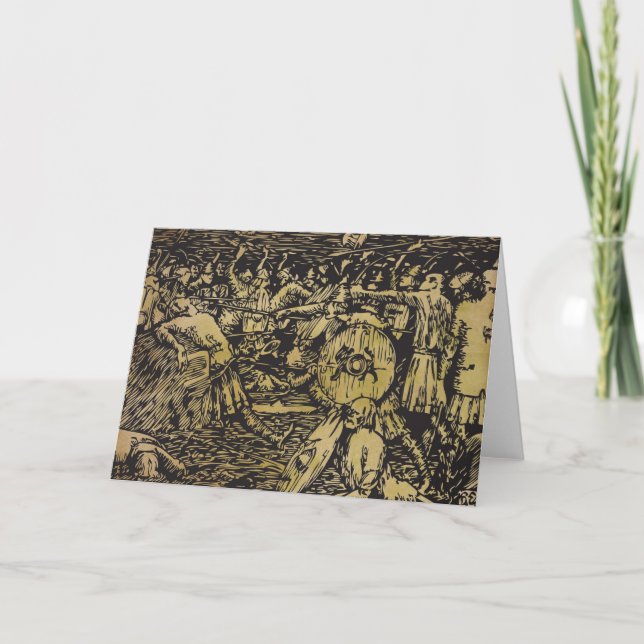 Cartão Viking Heimskringla Visund Greeting Card (Frente)