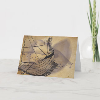 Cartão Viking Ship Barden Greeting Card