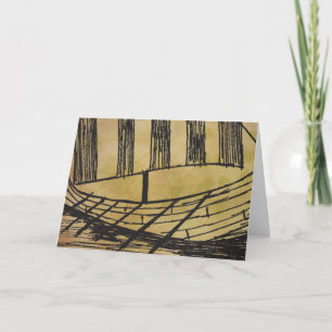 Cartão Viking Ship Visund Greeting Card