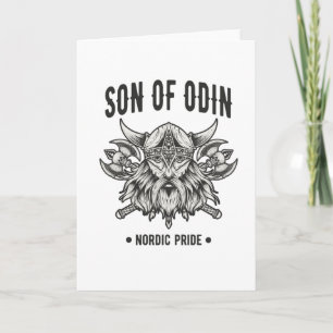Cartão Viking Son of Odin Norse Mythology