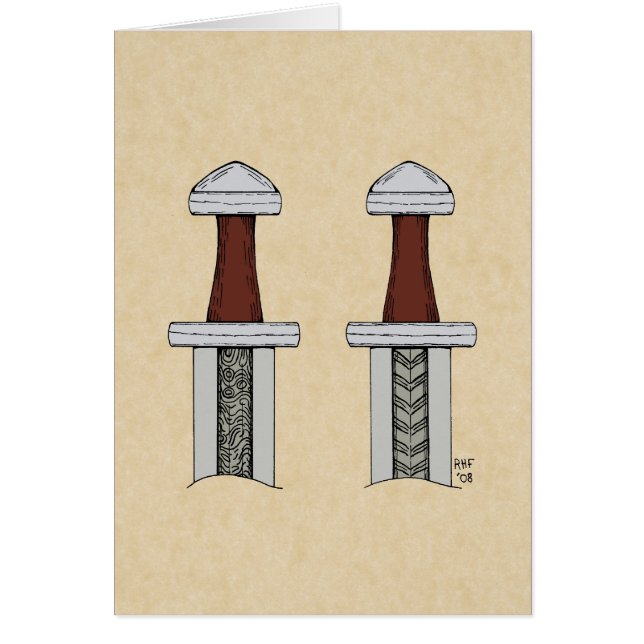 Cartão Viking Sword Pattern Welting Card (Frente)