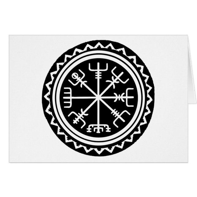 Cartão Viking Vegvisir Compass (Frente Horizontal)
