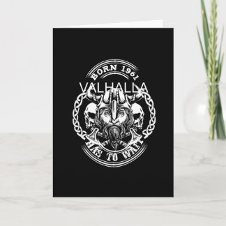 Cartão Viking Year Of Birth 61 "Valhalla has to Wait"
