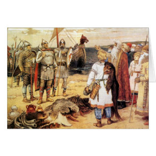 Cartão Vikings na margem