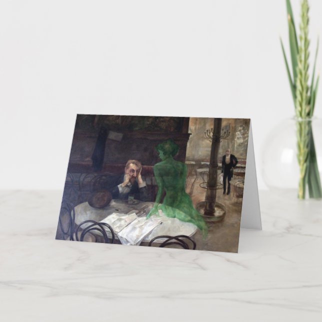 Cartão Viktor Oliva Absinthe Drinker Poster (Frente)