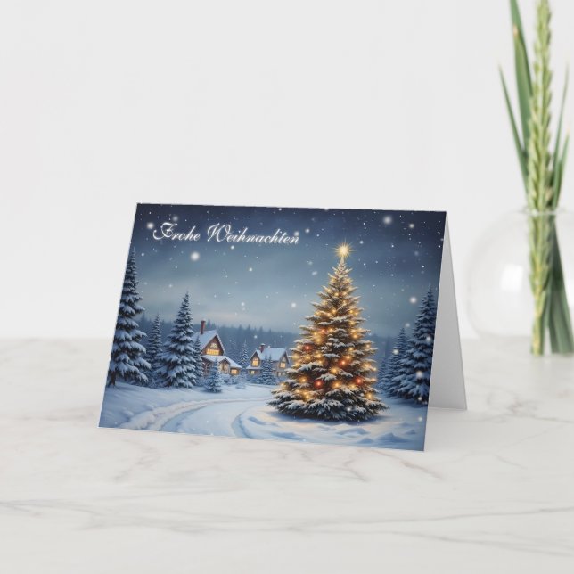 Cartão Vila de Natal Pacífica com Luzes (Frente)