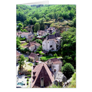 Cartão Vila medieval de Lapopie do Santo-Cirq
