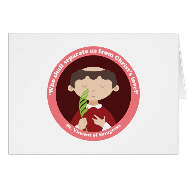 Cartão Vincent de Saragoça (Frente Horizontal)