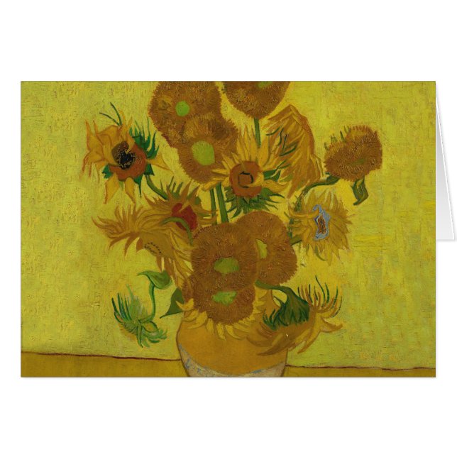 Cartão Vincent Van Gogh 15 Sunflower Painting (Frente Horizontal)
