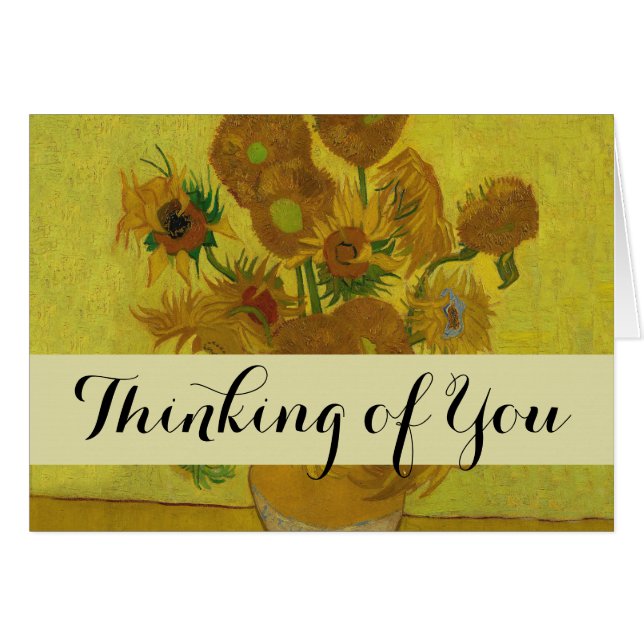 Cartão Vincent Van Gogh 15 Sunflower Painting (Frente Horizontal)