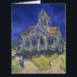 Cartão Vincent Van Gogh, a Igreja dos Auvers<br><div class="desc">Vincent Van Gogh - A Igreja em Auvers,  1890.</div>