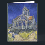 Cartão Vincent Van Gogh, a Igreja dos Auvers<br><div class="desc">Vincent Van Gogh - A Igreja em Auvers,  1890.</div>