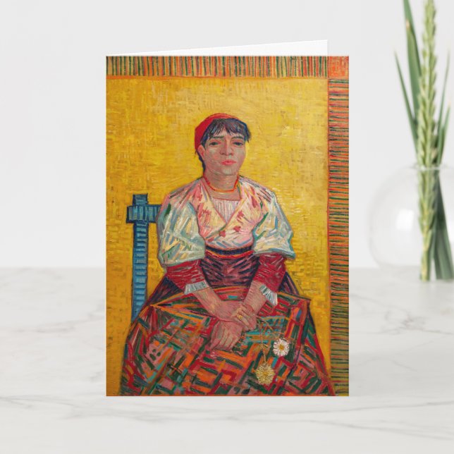 Cartão Vincent Van Gogh - A Mulher Italiana (Frente)