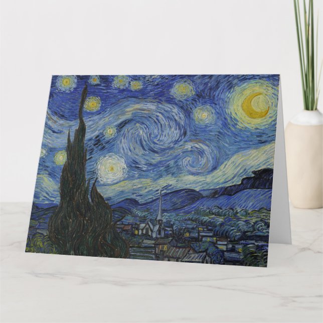 Cartão Vincent Van Gogh, A Noite Estrelada (Frente)