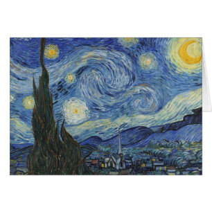 Cartão Vincent van Gogh   A Noite Estrelada, junho de 188
