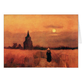 Cartão Vincent Van Gogh - A Torre Velha Nos Campos