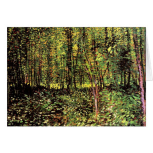 Cartão Vincent Van Gogh - Árvores e Sub-bosque Arte Fina