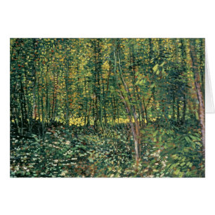 Cartão Vincent van Gogh Árvores e Subcrescimento, 1887