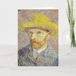 Cartão Vincent van Gogh - Autorretrato com Chapéu de Palh