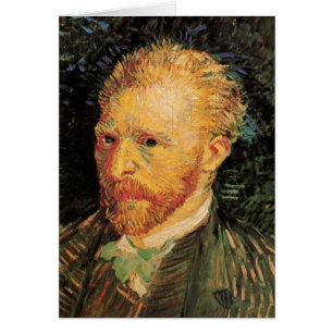 Cartão Vincent van Gogh Autorretrato, Vintage Fine Art