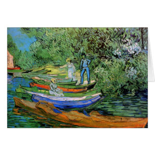 Cartão Vincent van Gogh - Banco do Oise em Auvers