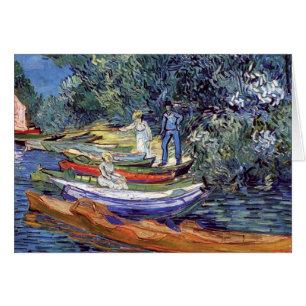 Cartão Vincent Van Gogh - Barcos Remadores Na Oise Dos Ba