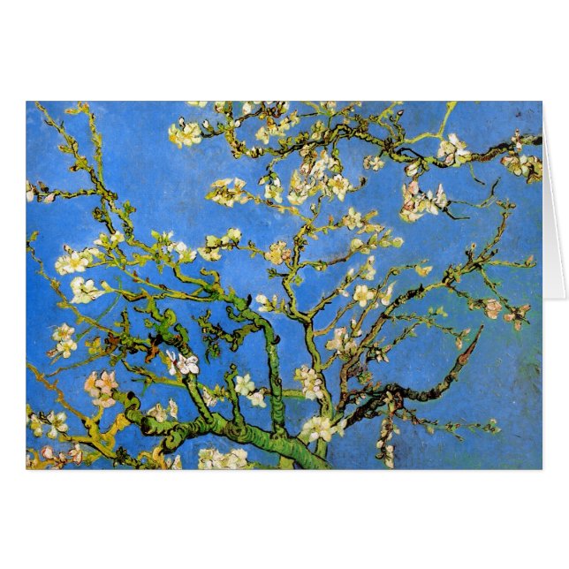 Cartão Vincent Van Gogh - Blossoming Almond Tree Fine Art (Frente Horizontal)