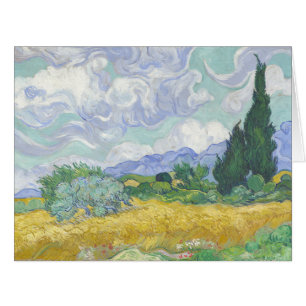 Cartão Vincent Van Gogh, Campo de Trigo com Cipras