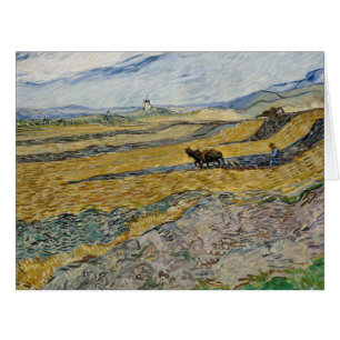 Cartão Vincent Van Gogh, Campo fechado com Plowman