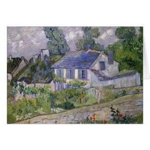 Cartão Vincent van Gogh - Casas em Auvers