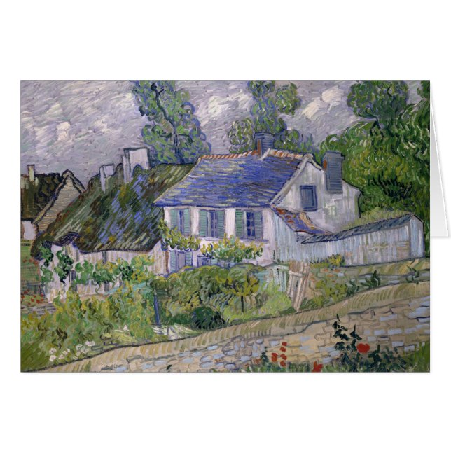 Cartão Vincent van Gogh - Casas em Auvers (Frente Horizontal)