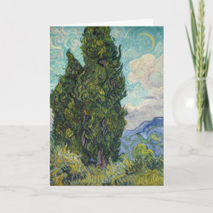 Cartão Vincent van Gogh - Ciprestes