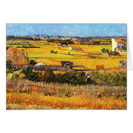 Cartão Vincent Van Gogh - Colheita em La Crau Arte Fina