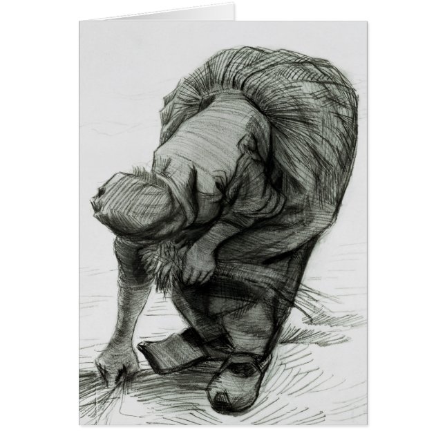 Cartão Vincent van Gogh | Desmama camponesa, 1885 (Frente)