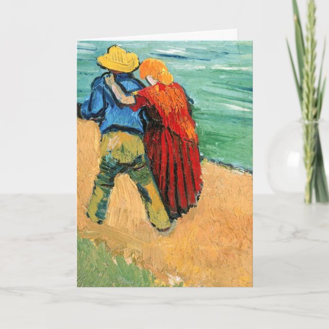 Cartão Vincent van Gogh - Dois Amantes (Frente)