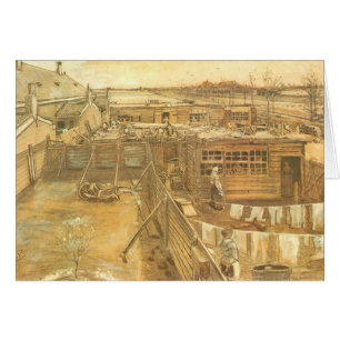 Cartão Vincent van Gogh - Estaleiro e Lavanderia