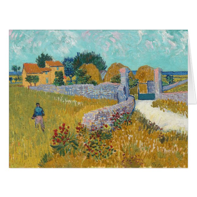 Cartão Vincent Van Gogh, Farmhouse in Provence (Frente horizontal)
