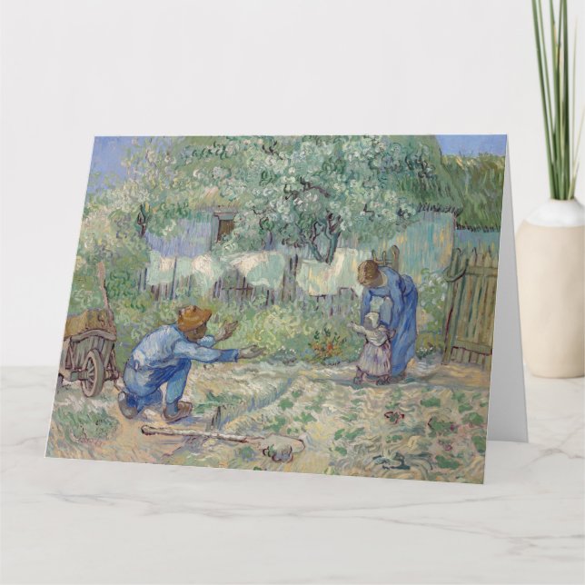 Cartão Vincent Van Gogh - First Steps, after Millet (Frente)