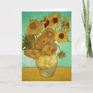 Cartão Vincent van Gogh   Girassóis, 1888