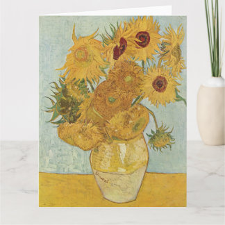 Cartão Vincent Van Gogh - Girassóis, 3ª versão
