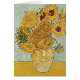 Cartão Vincent Van Gogh - Girassóis - Arte Floral Adorá