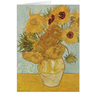 Cartão Vincent Van Gogh - Girassóis - Linda Arte Floral