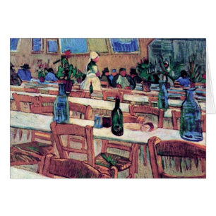 Cartão Vincent van Gogh - interior do restaurante