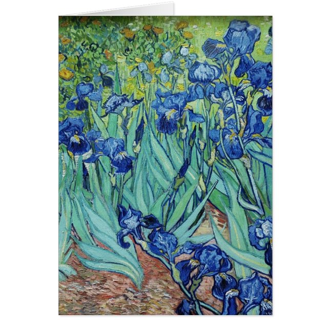 Cartão Vincent van Gogh Irises (Frente)