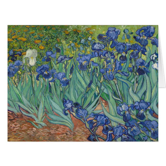 Cartão Vincent Van Gogh, irlandeses, Les Iris (Frente horizontal)